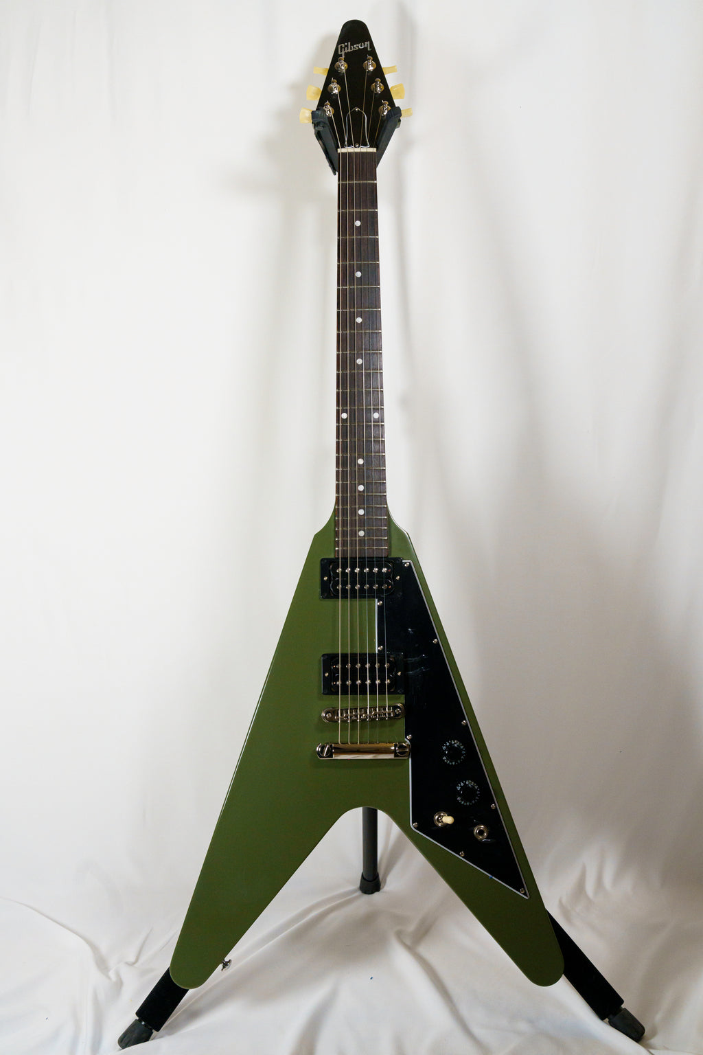 2021 Gibson Flying V Tribute – Rare "Worn Olive Drab" Exclusive (MINT / NOS)