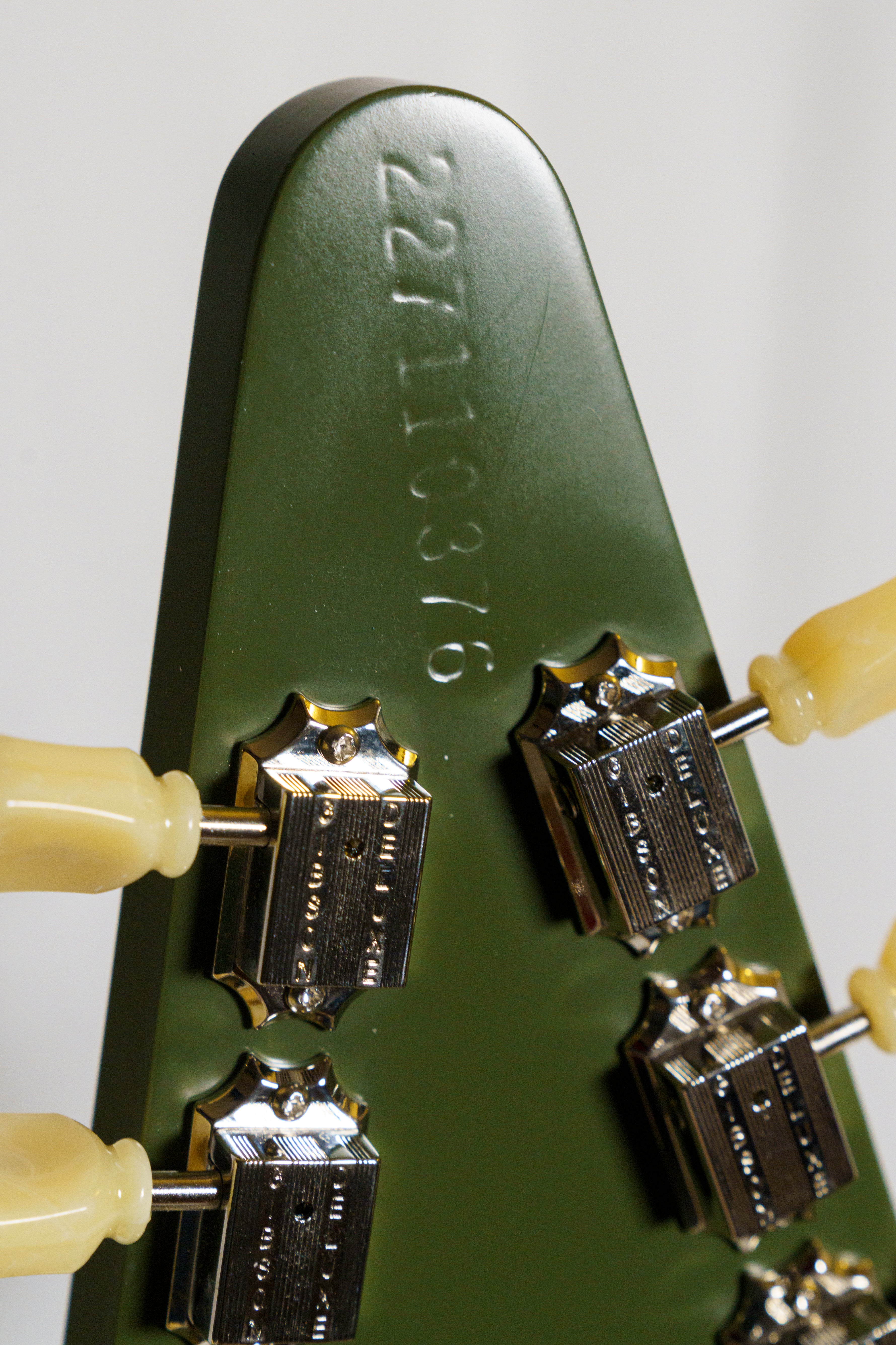 2021 Gibson Flying V Tribute – Rare "Worn Olive Drab" Exclusive (MINT / NOS)